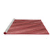 Sideview of Machine Washable Transitional Tomato Red Rug, wshpat2226rd