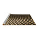 Sideview of Machine Washable Transitional Bronze Brown Rug, wshpat2227brn