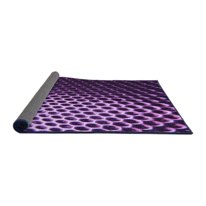 Thickness of Patterned Purple Rug, pat2227pur