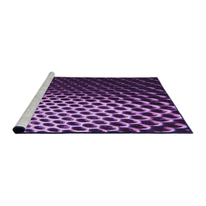 Sideview of Machine Washable Transitional Purple Rug, wshpat2227pur