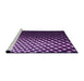 Sideview of Machine Washable Transitional Purple Rug, wshpat2227pur