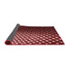 Thickness of Patterned Maroon Red Rug, pat2227rd