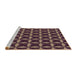 Sideview of Machine Washable Transitional Dark Almond Brown Rug, wshpat2228brn