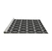 Sideview of Machine Washable Transitional Gray Rug, wshpat2228gry