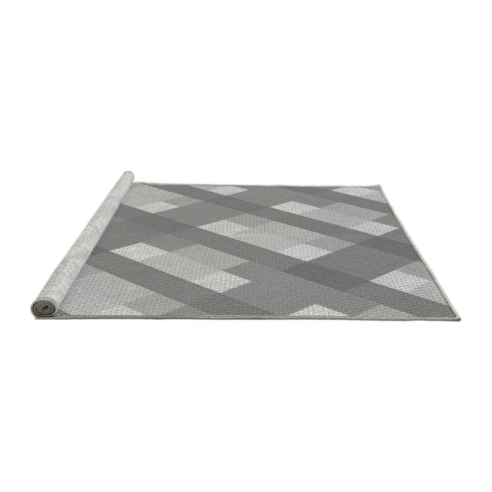 Sideview of Machine Washable Transitional Gray Rug, wshpat223gry