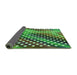 Thickness of Patterned Army Green Rug, pat2230grn