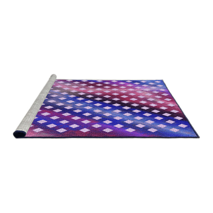 Sideview of Machine Washable Transitional Bright Purple Rug, wshpat2230pur