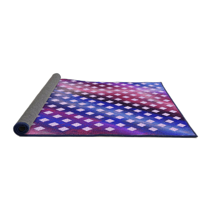 Thickness of Patterned Bright Purple Rug, pat2230pur