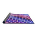 Thickness of Patterned Bright Purple Rug, pat2230pur