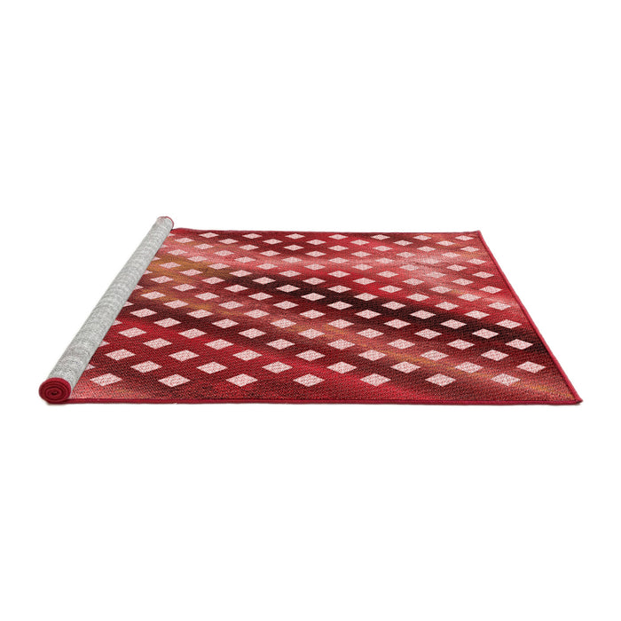 Sideview of Machine Washable Transitional Red Rug, wshpat2230rd
