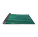 Thickness of Patterned Medium Teal Green Rug, pat2231lblu
