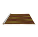 Sideview of Machine Washable Transitional Dark Bisque Brown Rug, wshpat2232org