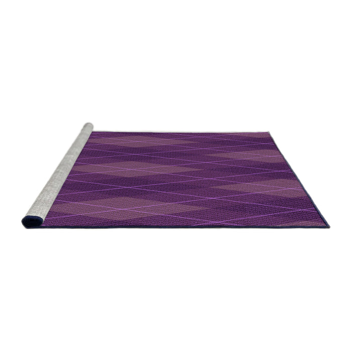Sideview of Machine Washable Transitional Orchid Purple Rug, wshpat2232pur