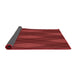 Thickness of Patterned Cranberry Red Rug, pat2232rd