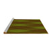 Sideview of Machine Washable Transitional Dark Yellow Green Rug, wshpat2232yw