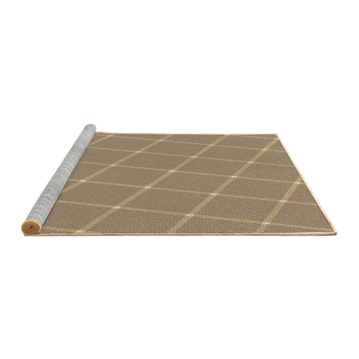 Sideview of Machine Washable Transitional Brown Sand Brown Rug, wshpat2233brn