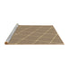 Sideview of Machine Washable Transitional Brown Sand Brown Rug, wshpat2233brn