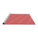 Sideview of Machine Washable Transitional Red Rug, wshpat2233rd