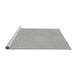 Sideview of Machine Washable Transitional Platinum Silver Gray Rug, wshpat2234gry