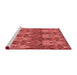 Sideview of Machine Washable Transitional Red Rug, wshpat2237rd