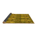 Thickness of Patterned Dark Bronze Brown Rug, pat2237yw