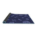 Thickness of Patterned Royal Blue Rug, pat2238blu