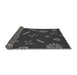 Thickness of Patterned Charcoal Black Rug, pat2238gry