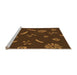 Sideview of Machine Washable Transitional Mahogany Brown Rug, wshpat2238org