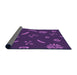 Thickness of Patterned Dark Orchid Purple Rug, pat2238pur