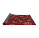 Thickness of Patterned Crimson Red Rug, pat2238rd