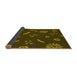 Thickness of Patterned Dark Yellow Green Rug, pat2238yw