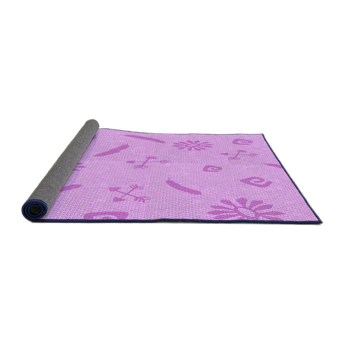 Thickness of Patterned Blossom Pink Rug, pat2239pur