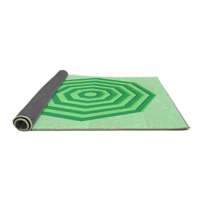 Thickness of Patterned Green Rug, pat224grn