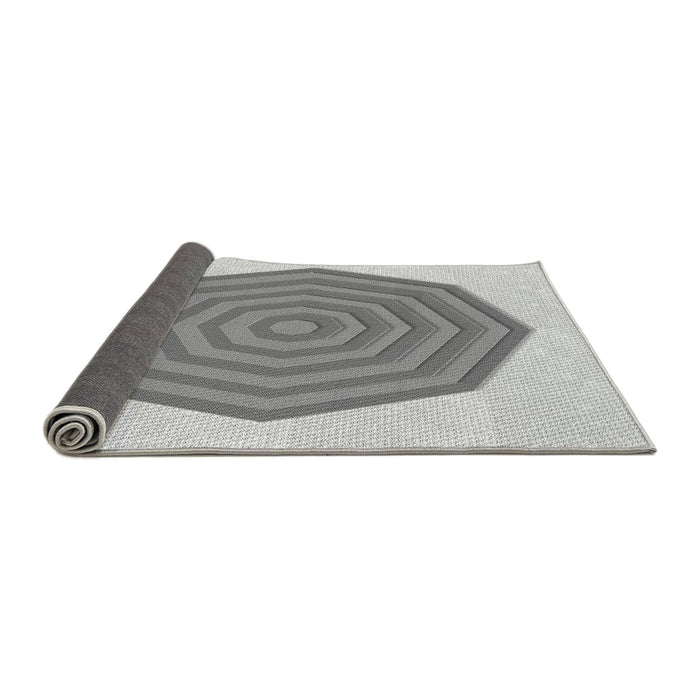 Thickness of Patterned Gray Rug, pat224gry