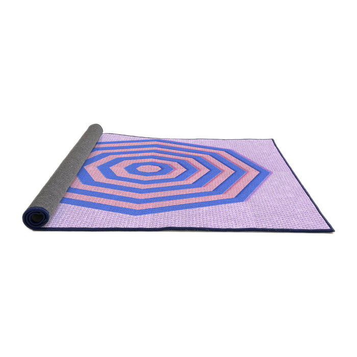Thickness of Patterned Purple Rug, pat224pur