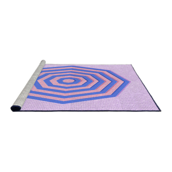 Sideview of Machine Washable Transitional Purple Rug, wshpat224pur