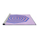 Sideview of Machine Washable Transitional Purple Rug, wshpat224pur