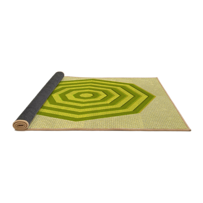 Thickness of Patterned Green Rug, pat224yw