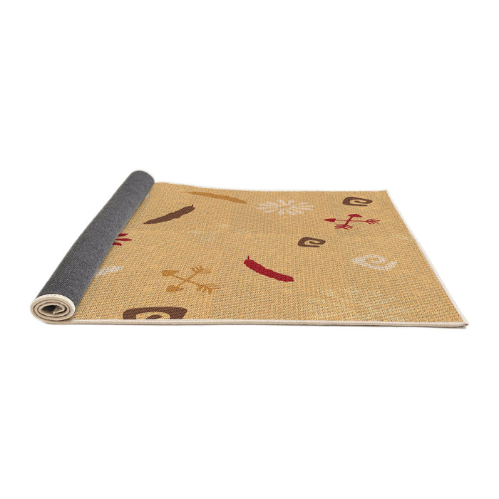 Thickness of Patterned Orange Rug, pat2240org