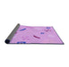 Thickness of Patterned Purple Rug, pat2240pur