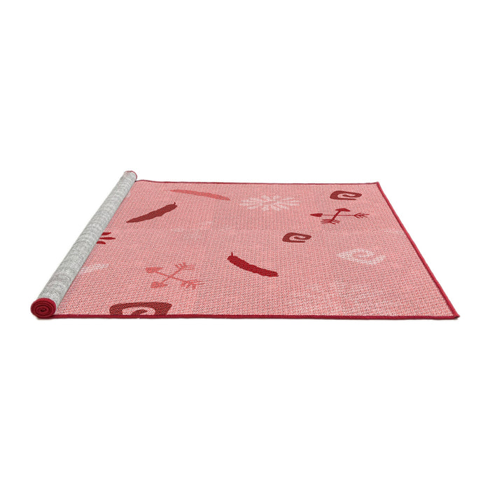 Sideview of Machine Washable Transitional Pink Rug, wshpat2240rd