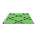 Sideview of Machine Washable Transitional Emerald Green Rug, wshpat2241grn