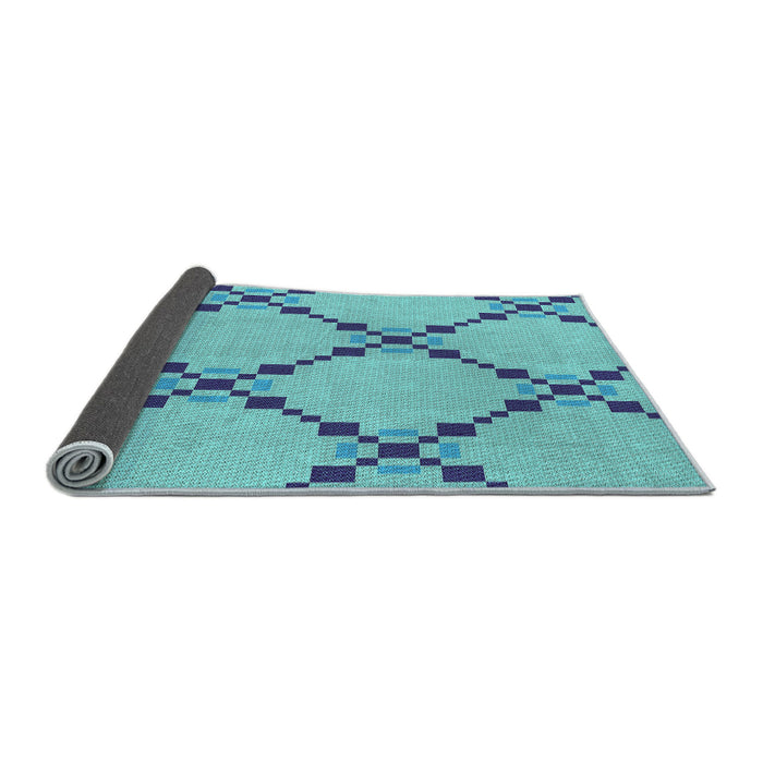 Thickness of Patterned Blue Ivy Blue Rug, pat2241lblu
