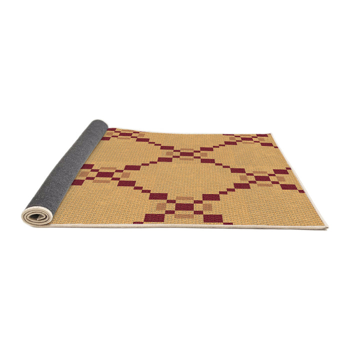 Thickness of Patterned Orange Rug, pat2241org
