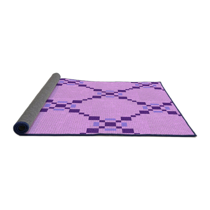 Thickness of Patterned Violet Purple Rug, pat2241pur
