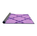 Thickness of Patterned Violet Purple Rug, pat2241pur