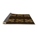 Thickness of Patterned Saddle Brown Rug, pat2242org