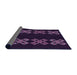 Thickness of Patterned Midnight Gray Rug, pat2242pur