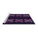 Sideview of Machine Washable Transitional Midnight Gray Rug, wshpat2242pur