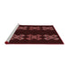 Sideview of Machine Washable Transitional Chocolate Brown Rug, wshpat2242rd